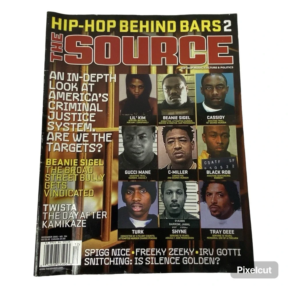(Lot of 3) The Source Magazine Hip-Hop Behind Bars 1 2 3 Gucci C Murder Mystikal